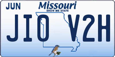 MO license plate JI0V2H