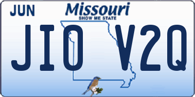 MO license plate JI0V2Q