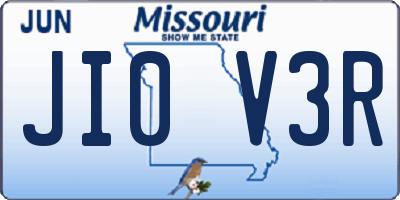 MO license plate JI0V3R