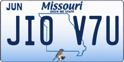 MO license plate JI0V7U