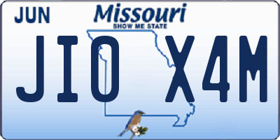 MO license plate JI0X4M