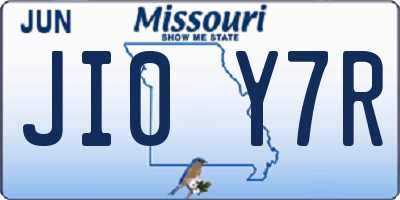 MO license plate JI0Y7R