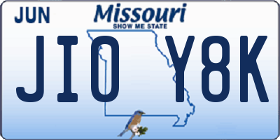 MO license plate JI0Y8K