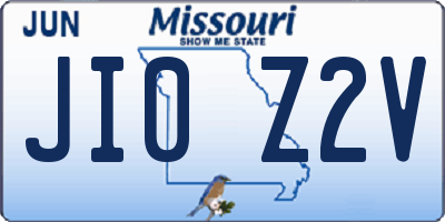 MO license plate JI0Z2V