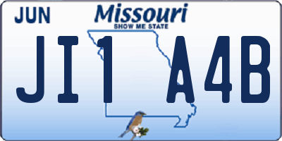MO license plate JI1A4B