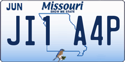 MO license plate JI1A4P