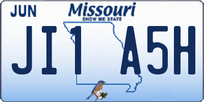 MO license plate JI1A5H