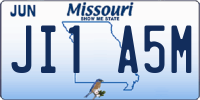 MO license plate JI1A5M
