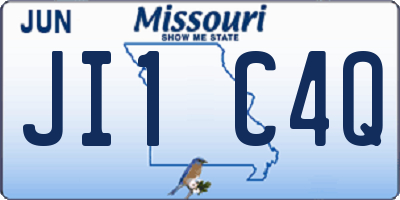 MO license plate JI1C4Q