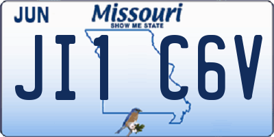 MO license plate JI1C6V