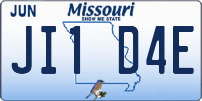 MO license plate JI1D4E