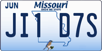 MO license plate JI1D7S