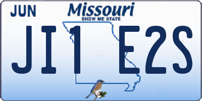 MO license plate JI1E2S