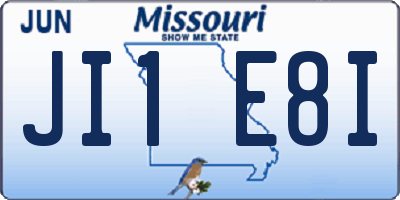 MO license plate JI1E8I