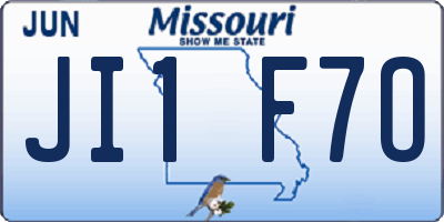 MO license plate JI1F7O