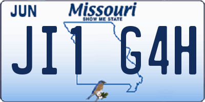 MO license plate JI1G4H