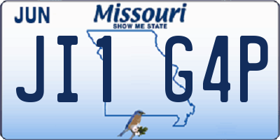 MO license plate JI1G4P