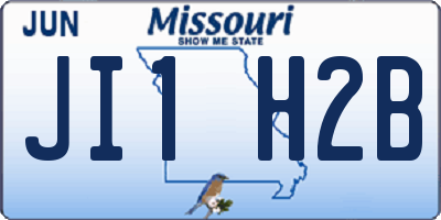 MO license plate JI1H2B