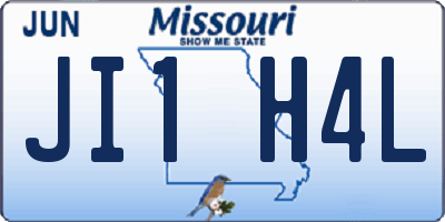 MO license plate JI1H4L