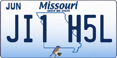 MO license plate JI1H5L