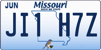 MO license plate JI1H7Z
