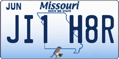 MO license plate JI1H8R