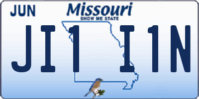 MO license plate JI1I1N