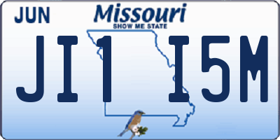 MO license plate JI1I5M