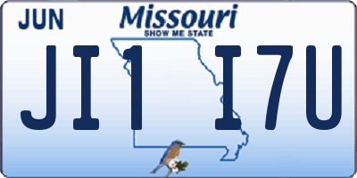 MO license plate JI1I7U