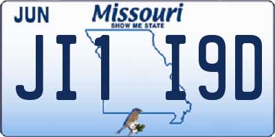 MO license plate JI1I9D