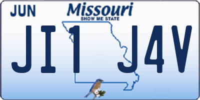 MO license plate JI1J4V