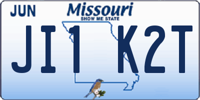 MO license plate JI1K2T