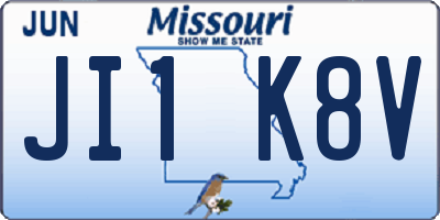 MO license plate JI1K8V