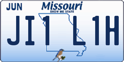 MO license plate JI1L1H