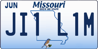 MO license plate JI1L1M