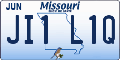 MO license plate JI1L1Q