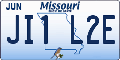 MO license plate JI1L2E