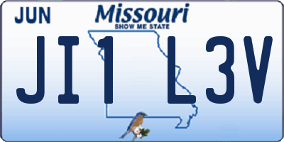 MO license plate JI1L3V