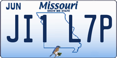MO license plate JI1L7P