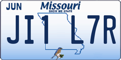 MO license plate JI1L7R