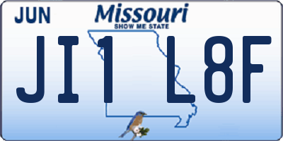 MO license plate JI1L8F