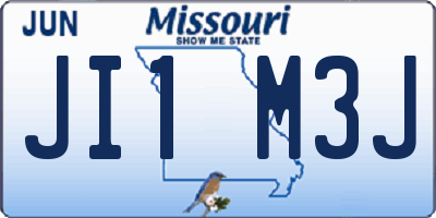 MO license plate JI1M3J
