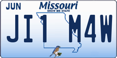 MO license plate JI1M4W
