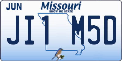 MO license plate JI1M5D