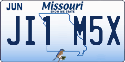 MO license plate JI1M5X