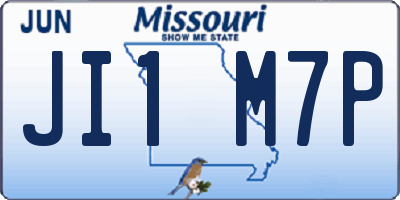 MO license plate JI1M7P