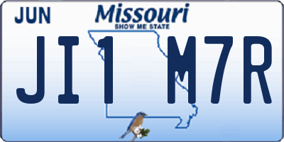 MO license plate JI1M7R