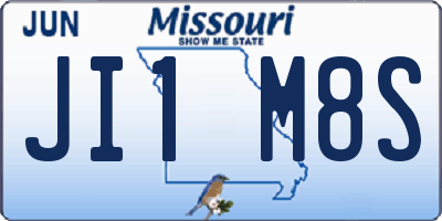MO license plate JI1M8S