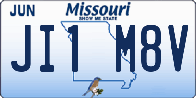 MO license plate JI1M8V