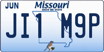 MO license plate JI1M9P